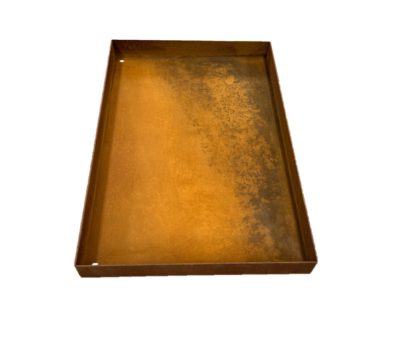 Spejlbassin i 3 mm st&aring;l m&aring;ler 120 x 60 x 10 cm