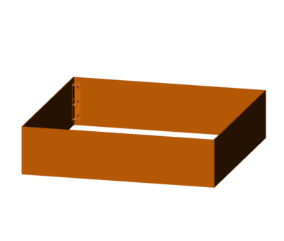 H&oslash;jbede s&aelig;t i 5 mm cortenst&aring;l H25