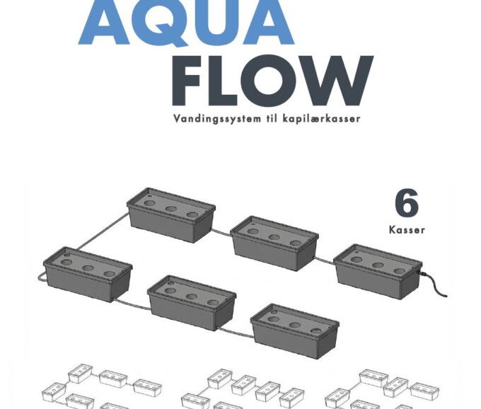 AquaFlow 6 Vandingssystem til Homefarms Kapilærkasser