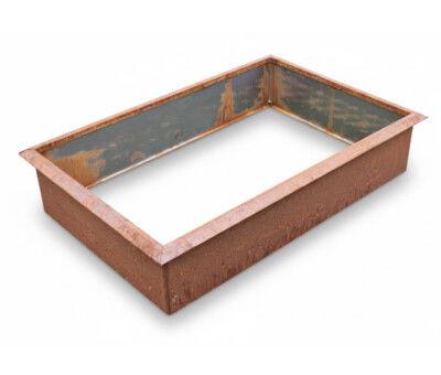 H&oslash;jbede s&aelig;t firkantet r&aring; jern 25cm h&oslash;jde.