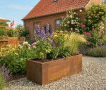 Plantekumme i 5 mm rust stålplade. 80 x 40 x 35 cm