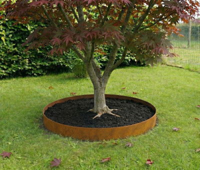 Rundt h&oslash;jbed &oslash;95 cm i 3 mm jern, 20 cm h&oslash;j, &aring;ben