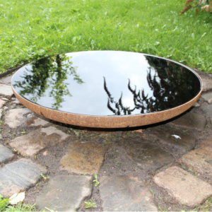 Rundt spejlbassin jern rust - 190 cm
