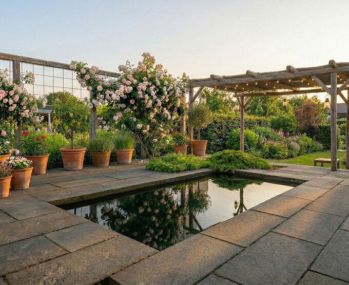 Spejlbassin i 5 mm Corten stål måler 120 x 60 x 10 cm