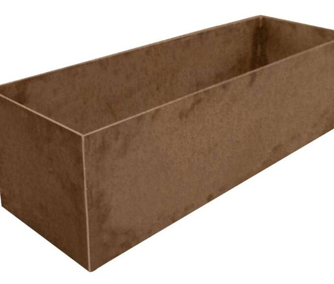 Corten plantekumme i 5 mm stålplade med målene 120 x 40 x 40 cm