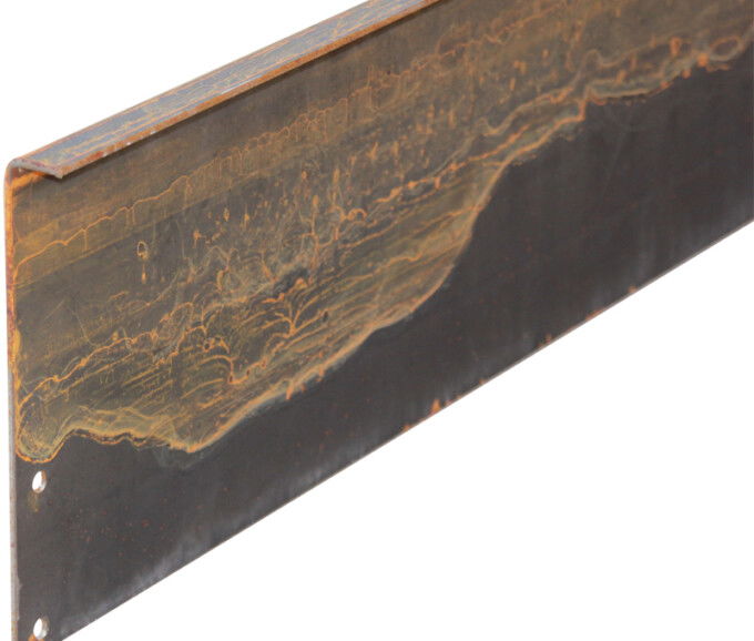Græskanter i corten stål 3 mm 20×298 cm med bukket kant