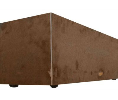 Corten plantekumme 5 mm med skjulte hjul m&aring;ler 120 x 40 x 40 cm