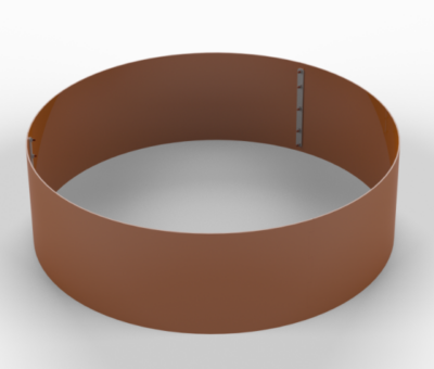 Rundt h&oslash;jbed &oslash;90 cm i 5 mm corten st&aring;l, 50 cm h&oslash;jt