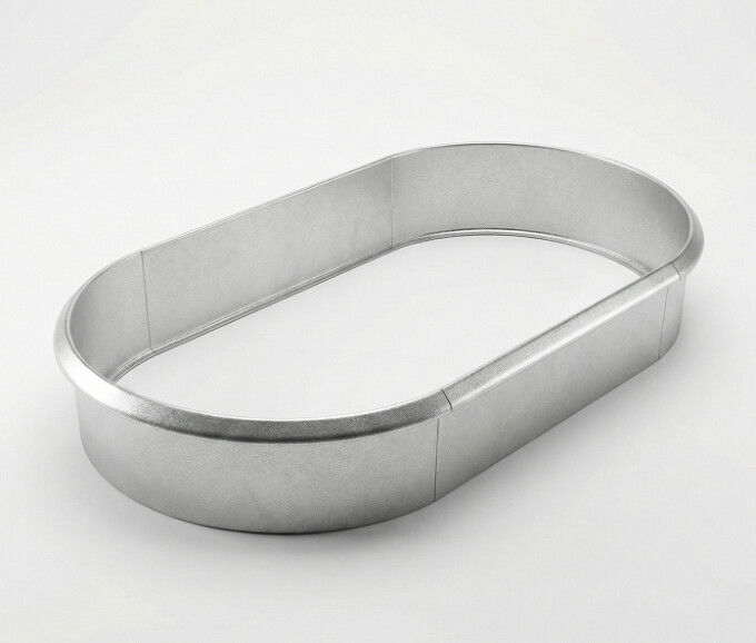 Ovale højbed galvaniseret med sneglekant H40 cm