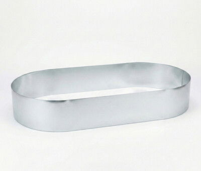 Ovale h&oslash;jbed galvaniseret uden sneglekant H26 cm