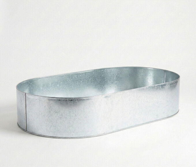 Ovale højbed galvaniseret uden sneglekant H40 cm