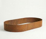 Ovale højbed rusten uden sneglekant H26 cm