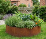 Rundt højbed i cortenstål 5mm H25 cm