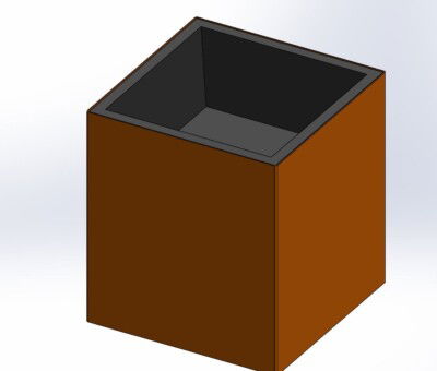 Corten st&aring;l skjuler p&aring; hjul til en plant growers