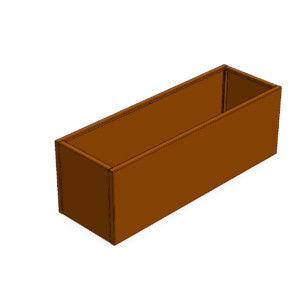 Plantekasse Corten stål 120 x 40 cm H40 cm