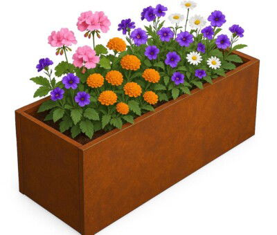 Plantekasse Corten stål 120 x 40 cm H40 cm