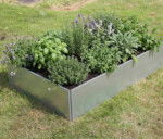 Højbede sæt firkantet galvaniseret uden sneglekant rest