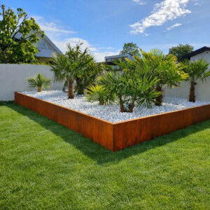 Støttemur med bukket kant - 100 cm, 298 cm