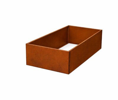 H&oslash;jbede i cortenst&aring;l B80 H40 cm flere l&aelig;ngder